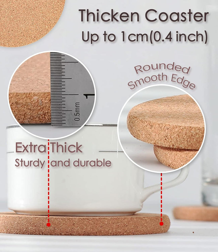 Cork Trivets for Hot Dishes, Hot Pots and Pans, 8 Inch - Set of 4