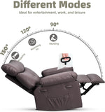 GarveeHome Oversized Recliner Chairs, Classic Manual Leather Recliner
