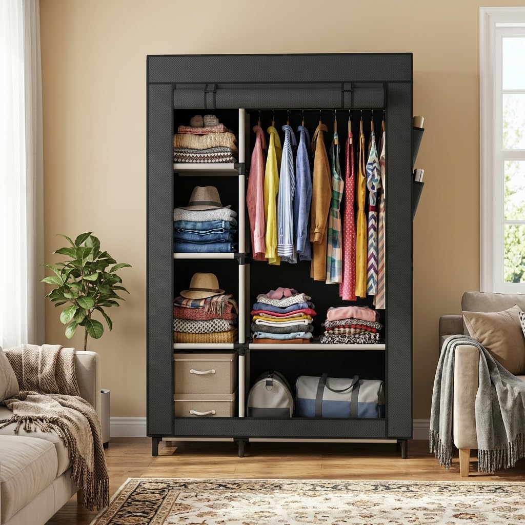 Portable Closet Organizer, Space-Saving Storage System