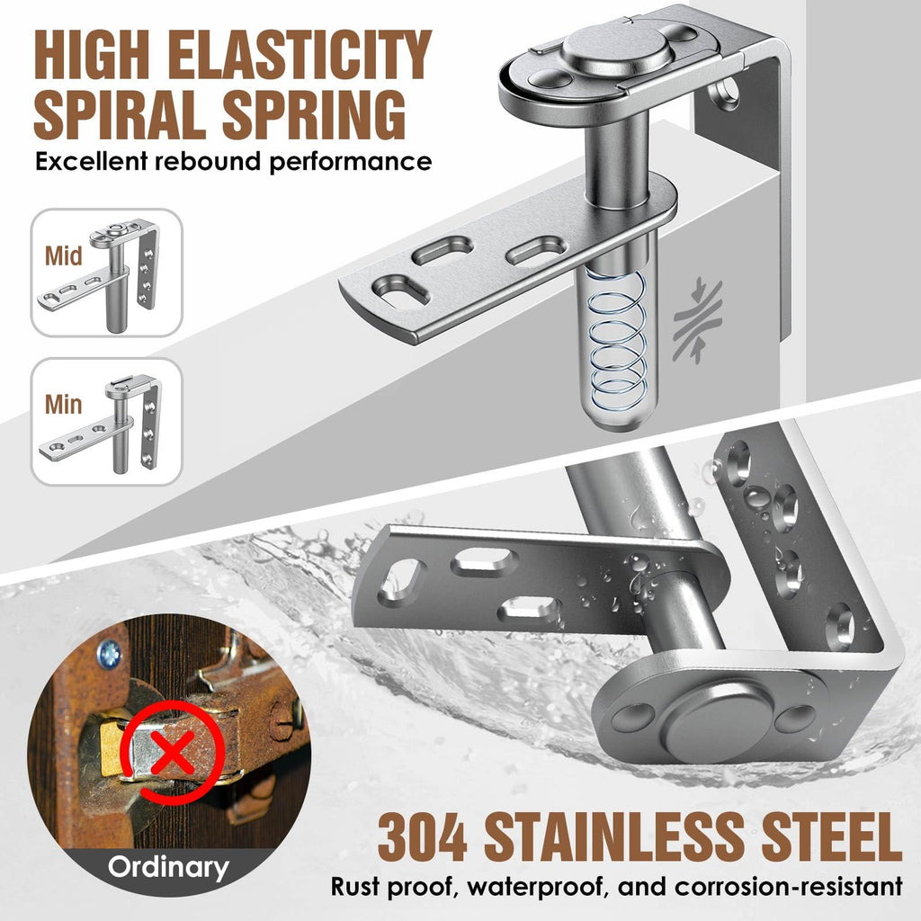Saloon Door Hinges, Double Action Spring Hinge Self Closing, Heavy Duty Swinging Door Hardware for Cafe Doors, Two