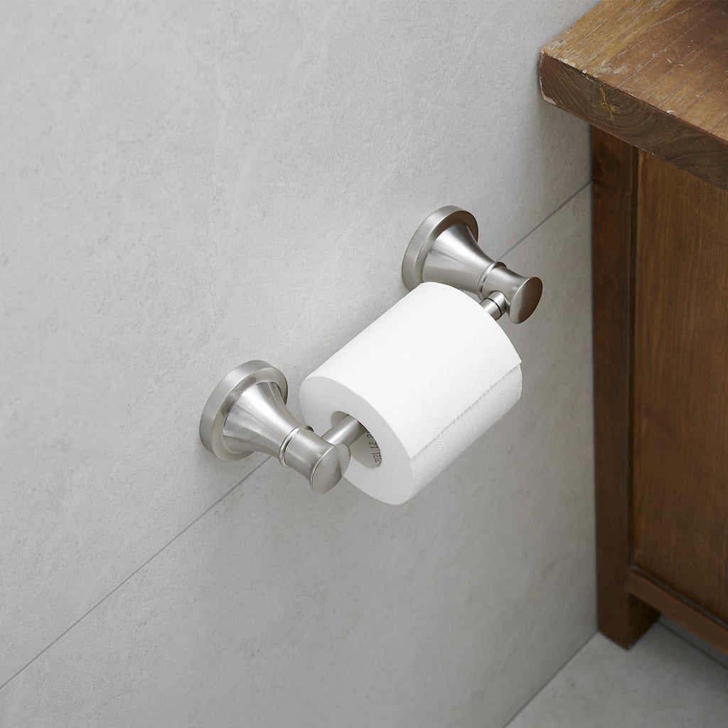 Pivoting Toilet Paper Holder, Wall Mounted, Brushed Nickel