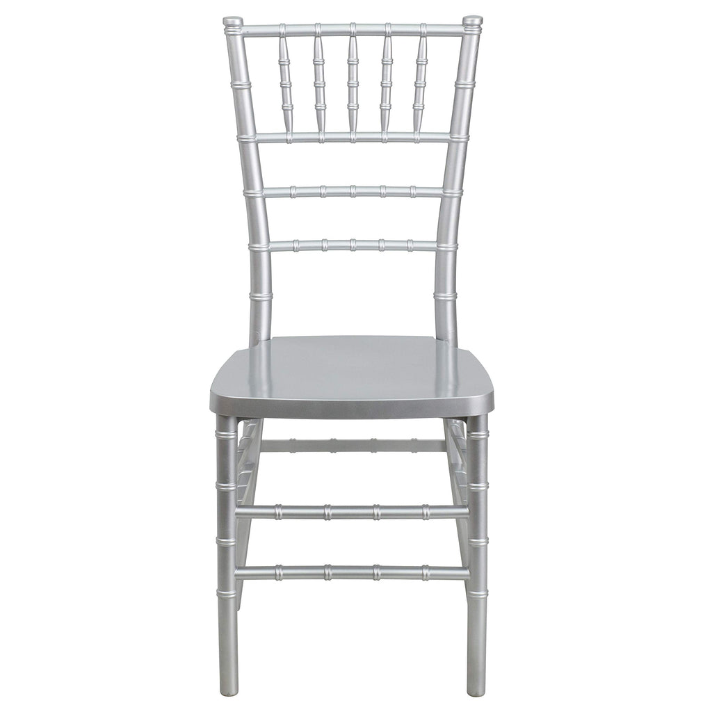 Silver Resin Ballroom Chair, 2-Pack