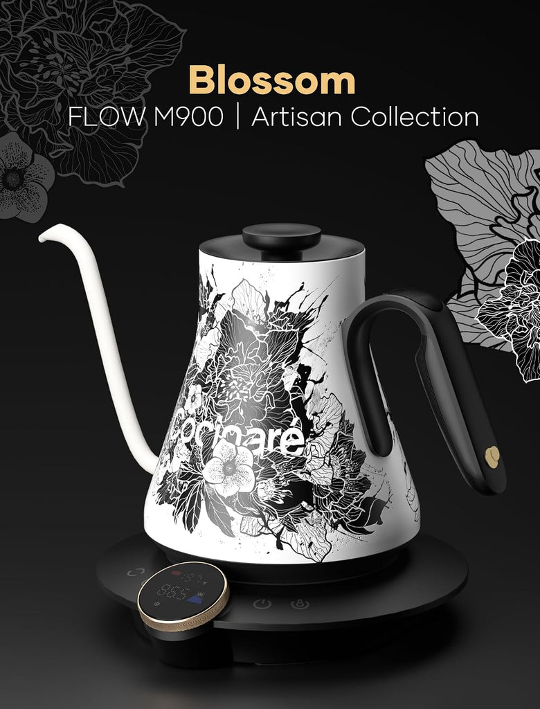 Artisan Collection Gooseneck Electric Kettle, ±0.5°F Temperature Control for Pour Over Coffee & Tea, 1500W Fast