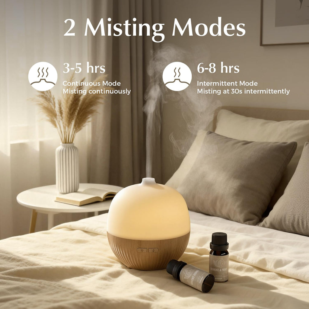 Essential Oil Diffuser, 100ml Small Aromatherapy Diffuser with Mood Light, Ultrasonic Oil Diffusers, Mini Diffuser