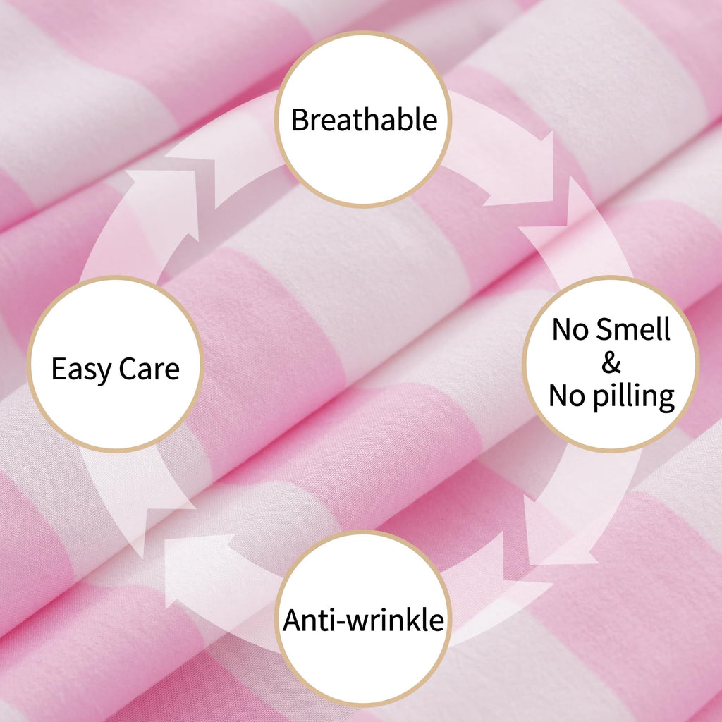 Bed Sheet Set 4 Piece -Full Size-Soft Durable Microfiber Bedding Sheet Set, Deep Pocket, Stain, Fade & Wrinkle Resistant