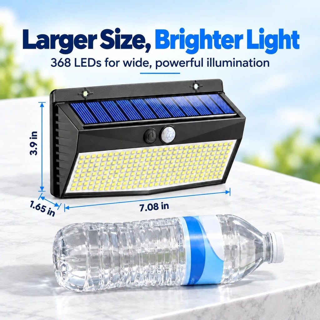368 LED Solar Motion Sensor Lights Outdoor Waterproof with 3 Modes