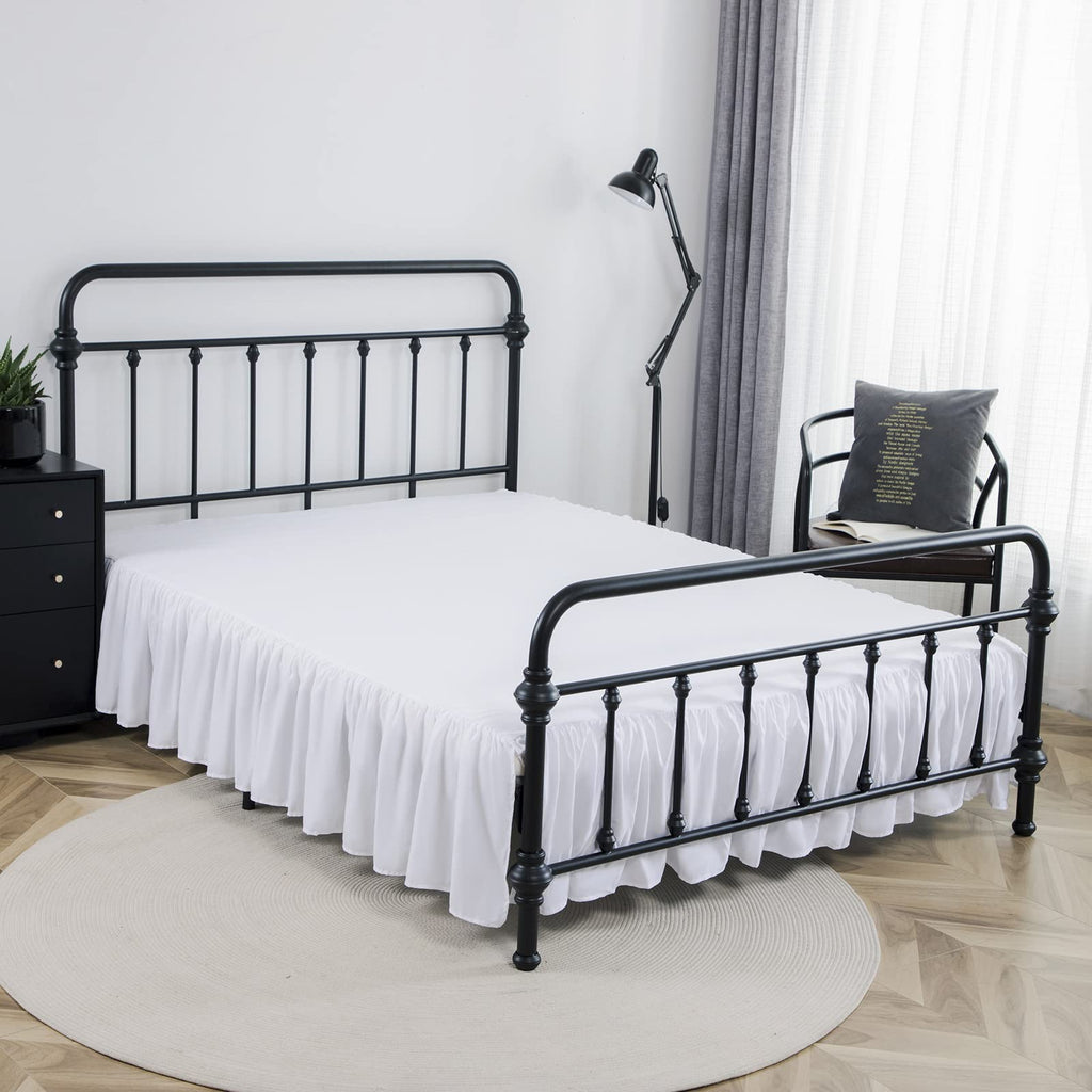 Bed Skirt Full Size Ruffled Bed Skirts with Split Corners