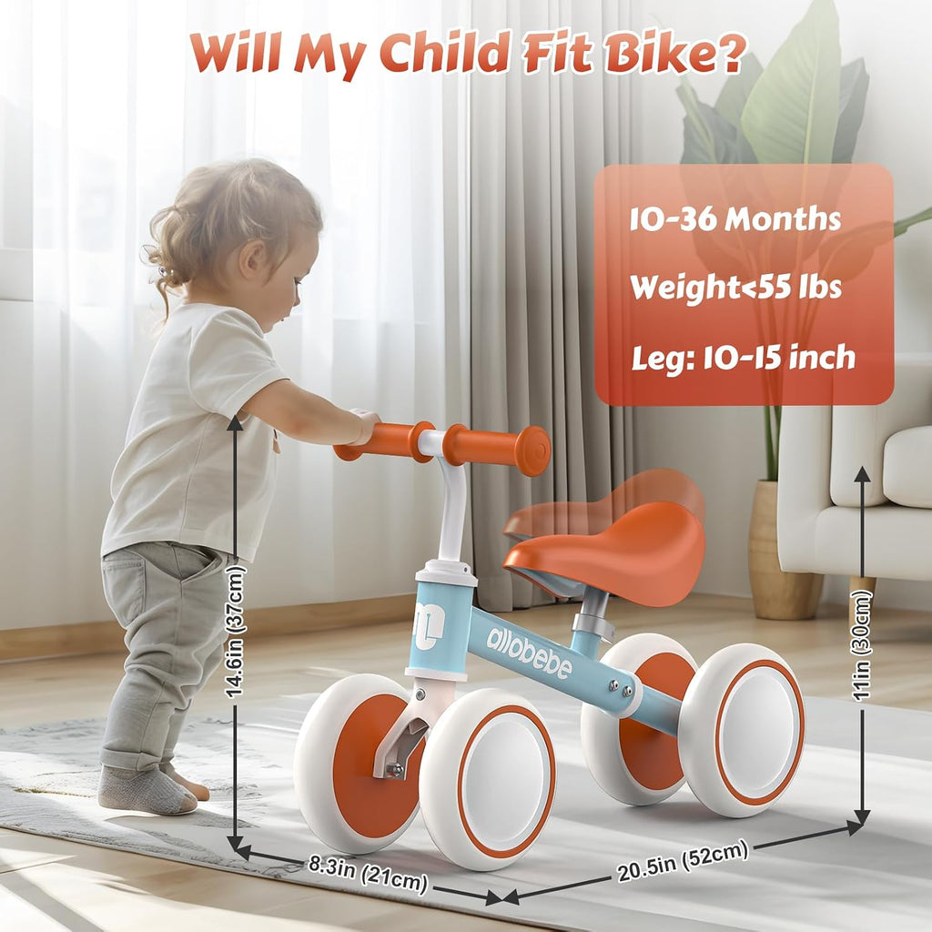 Baby Balance Bike, Cute Toddler Bikes 12-36 Months Gifts for 1 Year Old Girl Bike to Train Baby from Standing to