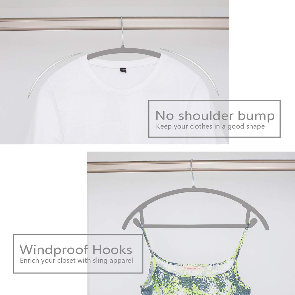 Velvet Hangers 30 Pack, Patented Rounded Shoulder Sweater Hangers