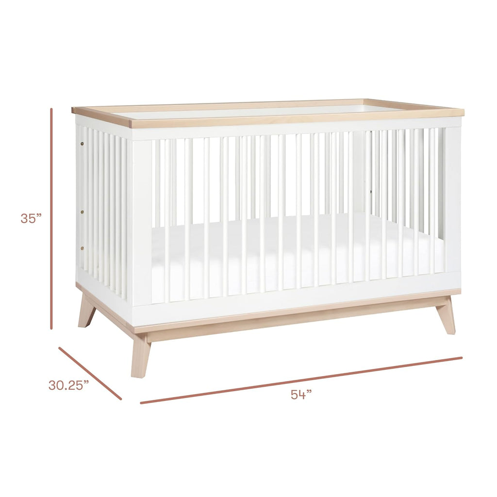 Scoot 3-in-1 Baby Crib Convertible to Wooden Toddler Bed, Daybed - GREENGUARD Gold Certified - Easy Assembly, Made of