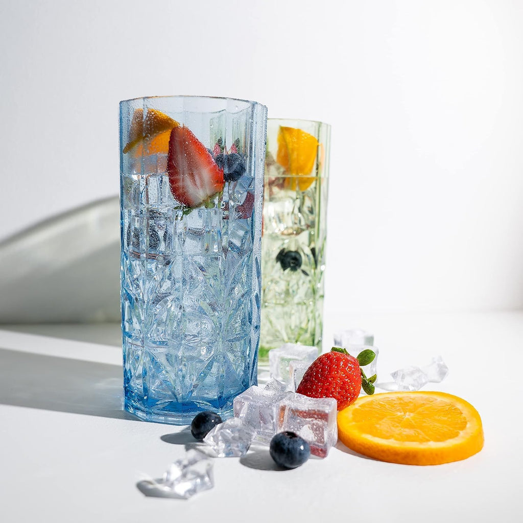 Shatterproof Tritan Tall Tumbler, Set of 4, 18oz - Myrtle Beach Drinking Glasses - Unbreakable Plastic Drinking
