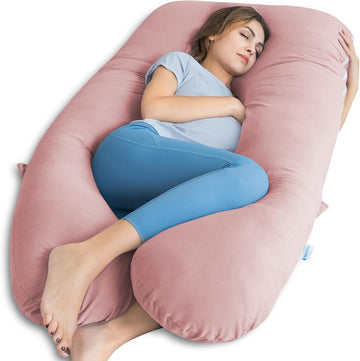 Pregnancy Pillows for Sleeping, Cooling U Shaped Body Pillow, Maternity Pillow for Pregnant Women with Silky Soft