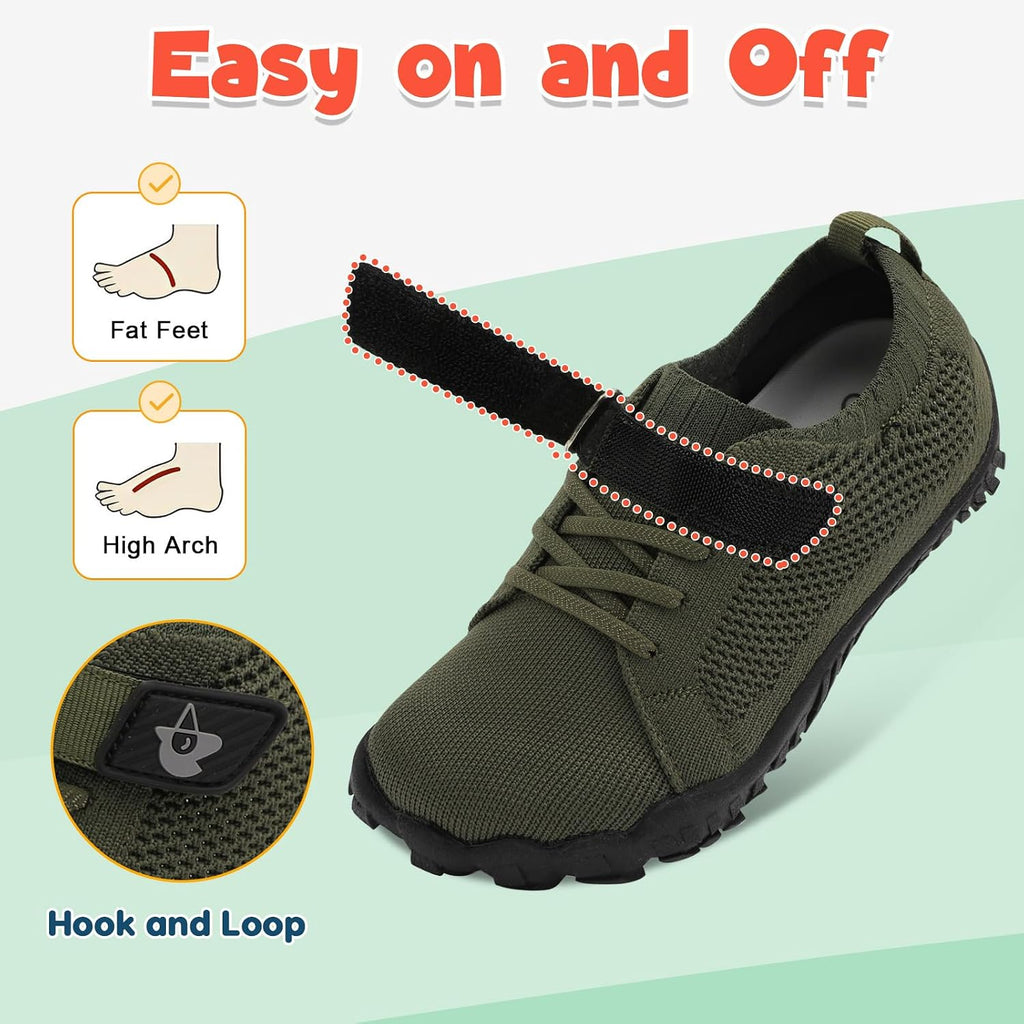 Kids Barefoot Shoes Boys Girls Wide Toe Box Zero Drop Sneakers