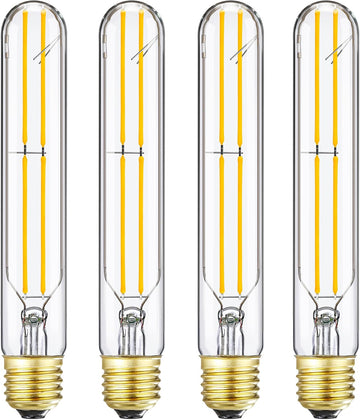 Dimmable E26 Tubular Light Bulb 60W Long Edison Bulb, T10 Led Bulb 3000K