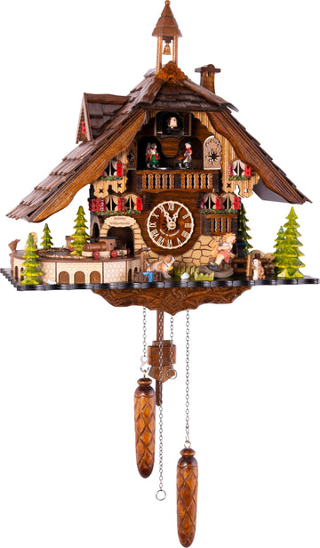 Clock Deer Park Mill Station Chalet-Style 33cm Quartz-Movement