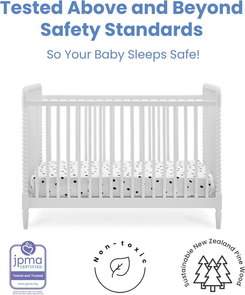 Saint 4-in-1 Convertible Crib - Greenguard Gold Certified, Bianca White