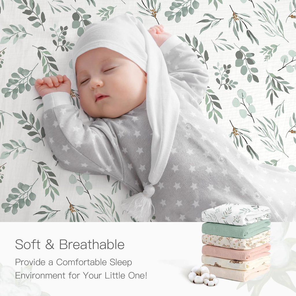 Crib Sheets 2 Pack 52x28 Inches Soft Boho for Baby Toddles Girl Boy