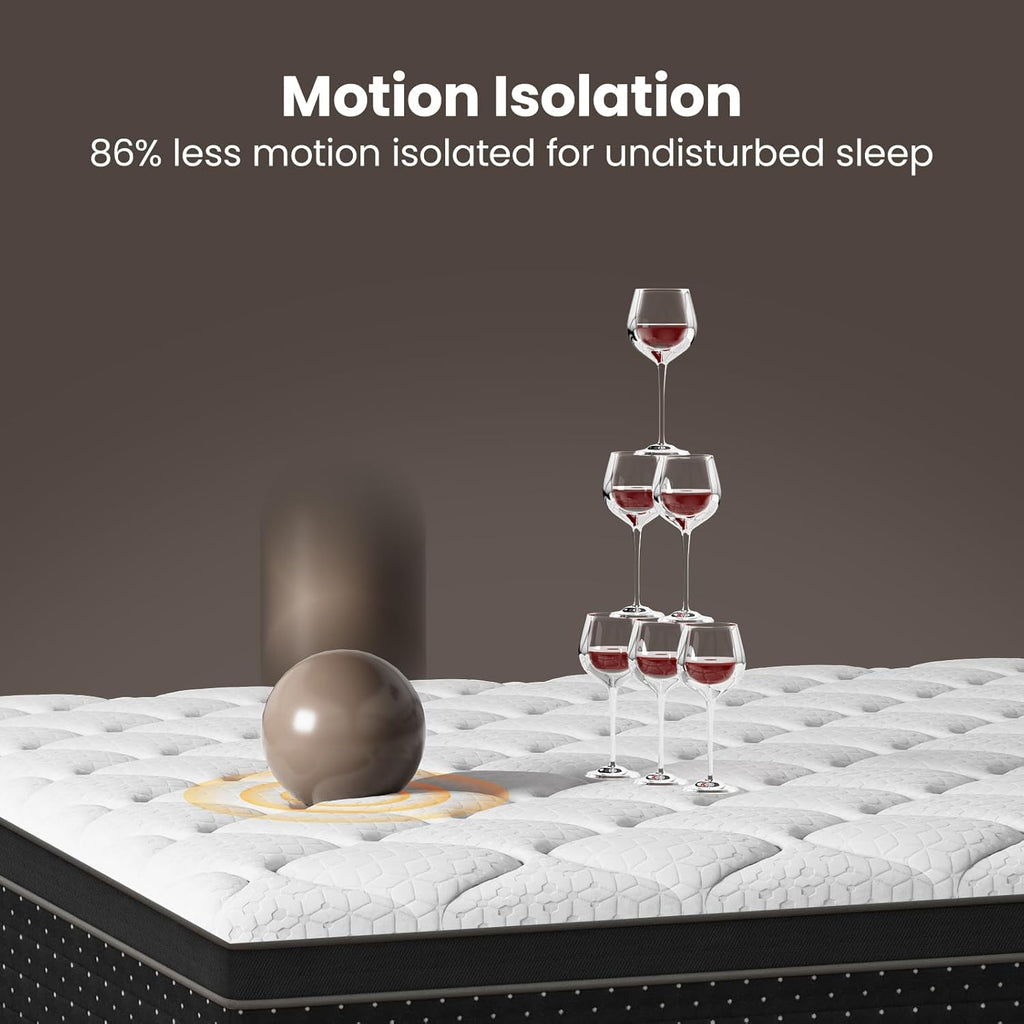 Medium Firm Full Mattress, 14'' Hybrid Mattresses with Back & Hip Support| Deep Sleep & Zoned Support