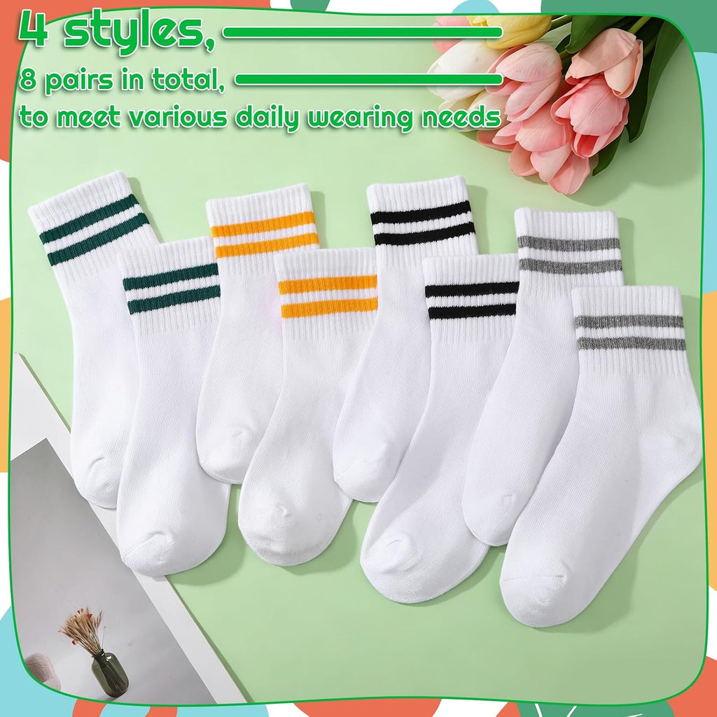 6/8/10 Pairs Boys Kids Novelty Crew Socks