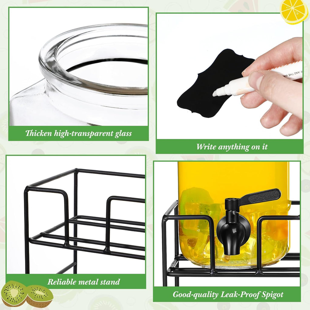 80 oz with Stand, Black - Set of 3