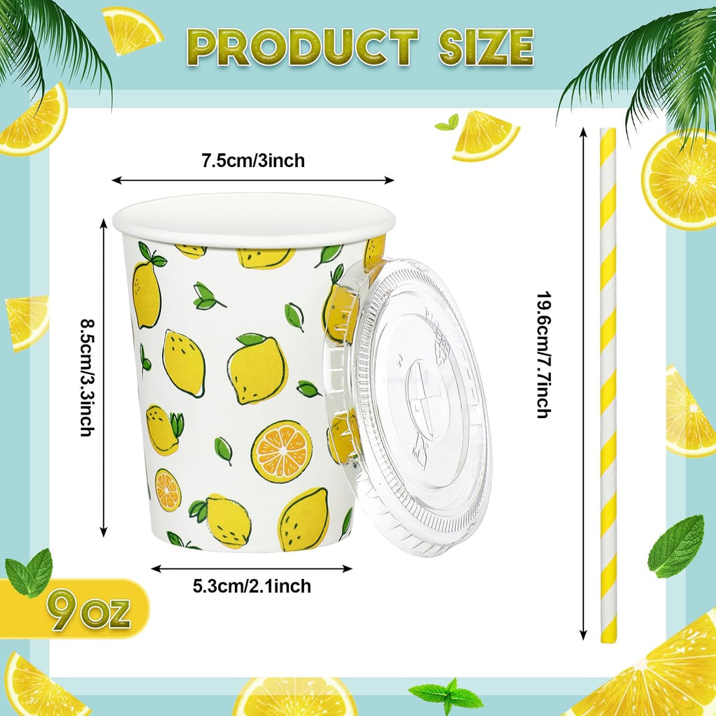 Lemonade Stand Supplies Drink Dispenser with Cups,Cup-9oz - Set of 151