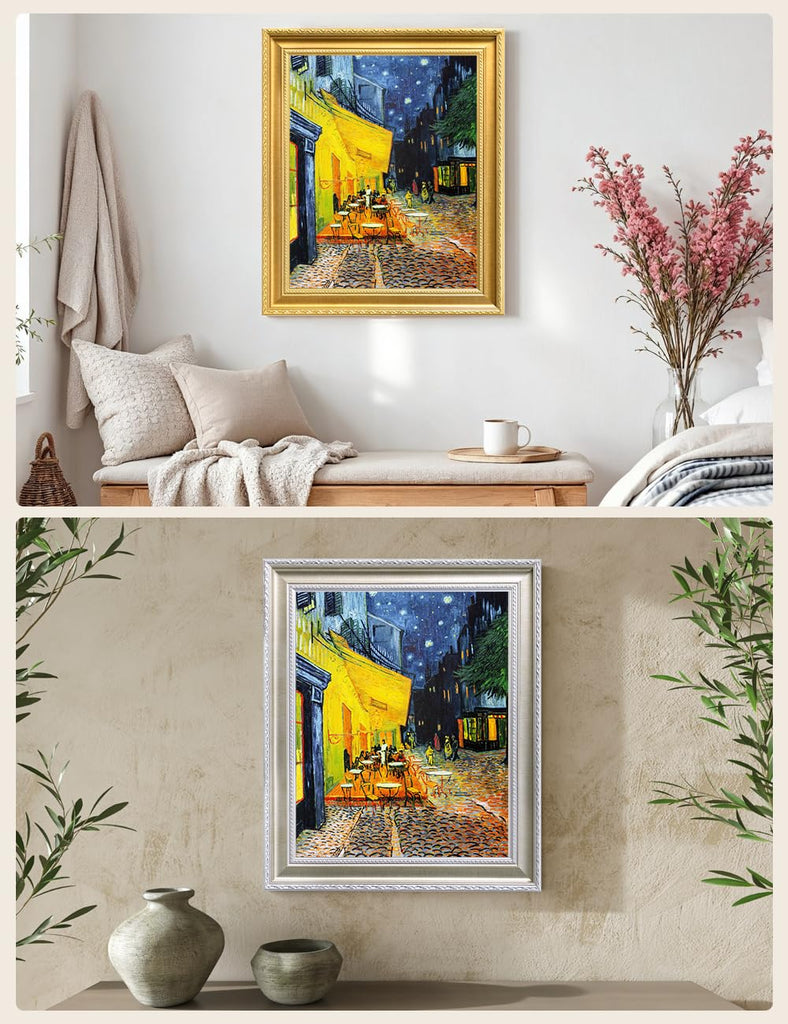 Van Gogh Wall Art Framed, Cafe Terrace at Night, 26x22''