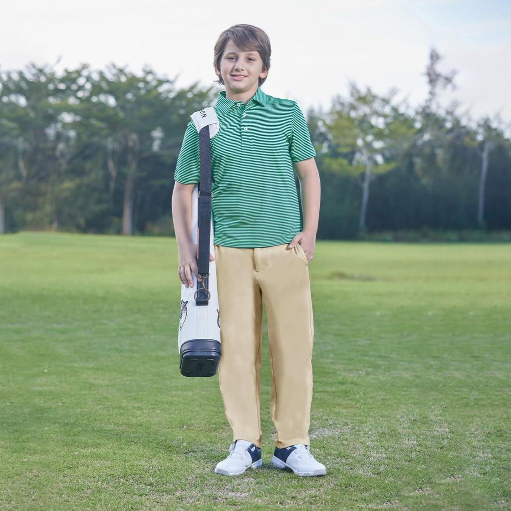 Young Golf Boys Uniform Pants Casual Stretch Water-Resistant Winter Fleece Kids Toddler Boy Pants with Pockets