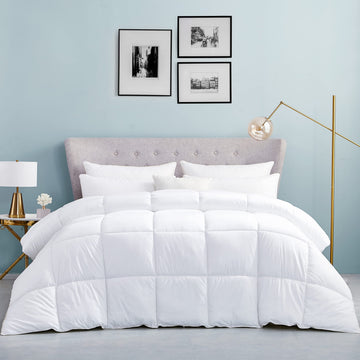 Luxurious King/California King (Cal King) Hard-to-FIND 90 Oz Fill Weight Goose Down Alternative Comforter, 100%