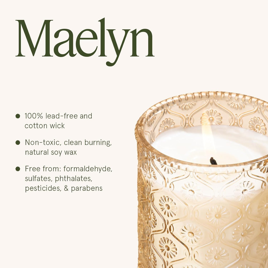 Vanilla Zest Scented Candles, Natural Soy, 40 Hrs - Set of 6