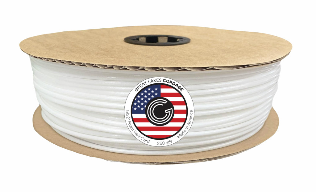 5/32" Upholstery Plastic Foam Welt Cord Piping (250 Yards)