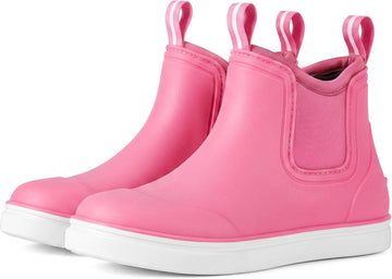 Kids Deck Boots Waterproof Ankle Rain Boots for Girls and Boys