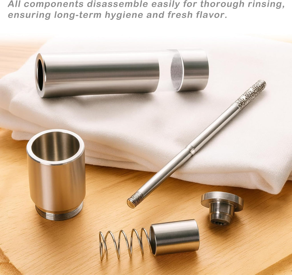 [] Premium Stainless Steel Salt Grinder and Pepper Mill Set for Pepper Sea Salt Himalayan Salt and Spices - Set of 2