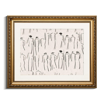 Gold Framed Wall Art Canvas Print Home Decor Abstract Wall Art Room Decor Minimalist Portrait Artwork Wall