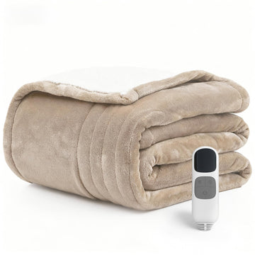 Heated Blanket Electric Throw Blanket 50"x60", 10 Levels 9 Hours Auto Off