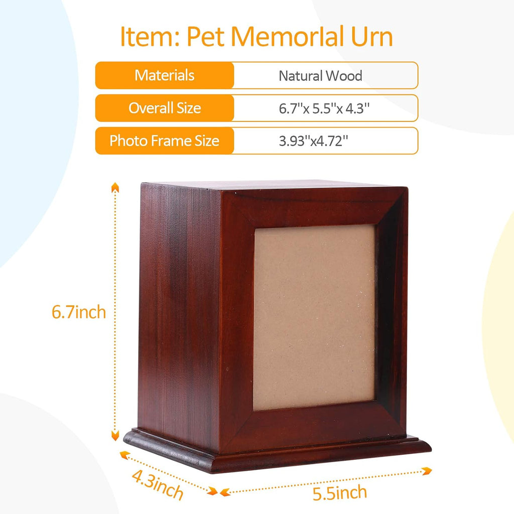 Dog Urns for Ashes, Animal Wood Urn, Brown