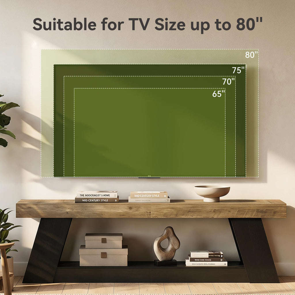 TV Stand for TVs up to 80 Inches, Entertainment Center with Open Storage