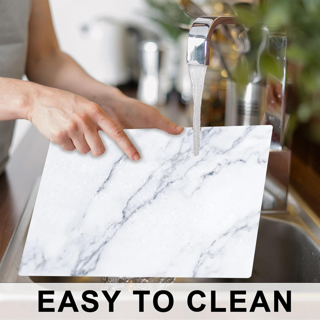 Marble Plastic Placemats Marbles Table Mats 17×13×0.04in - Set of 6