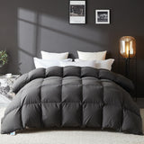 Goose Feather Down Fiber Comforter Oversize King, 100% Organic Cotton Fabric Duvet Insert,1200TC,750