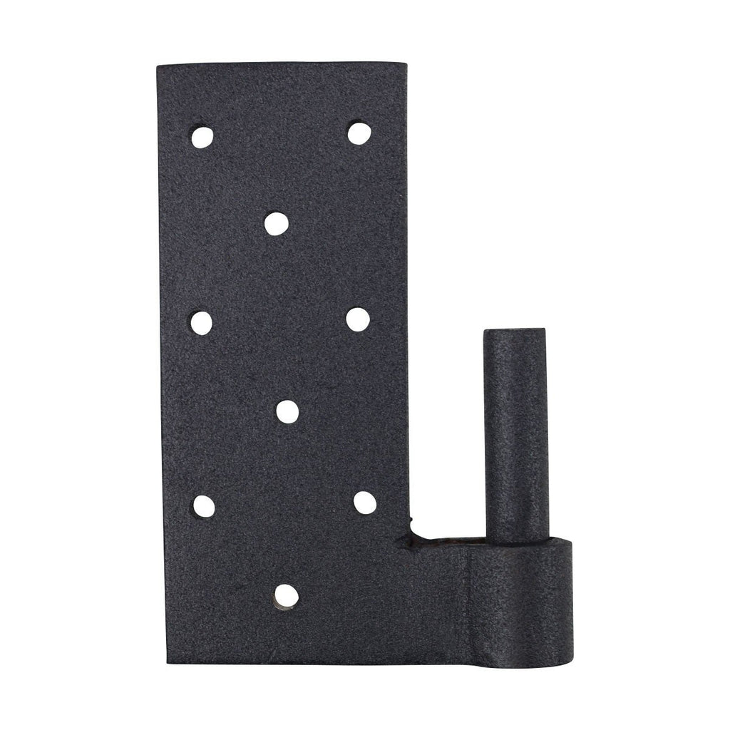 Lift Off Pintle Strap Hinge 24 in. Black Wrought Iron Rustic Reversible Pintle Bean Strap Gate and Door Hinges with