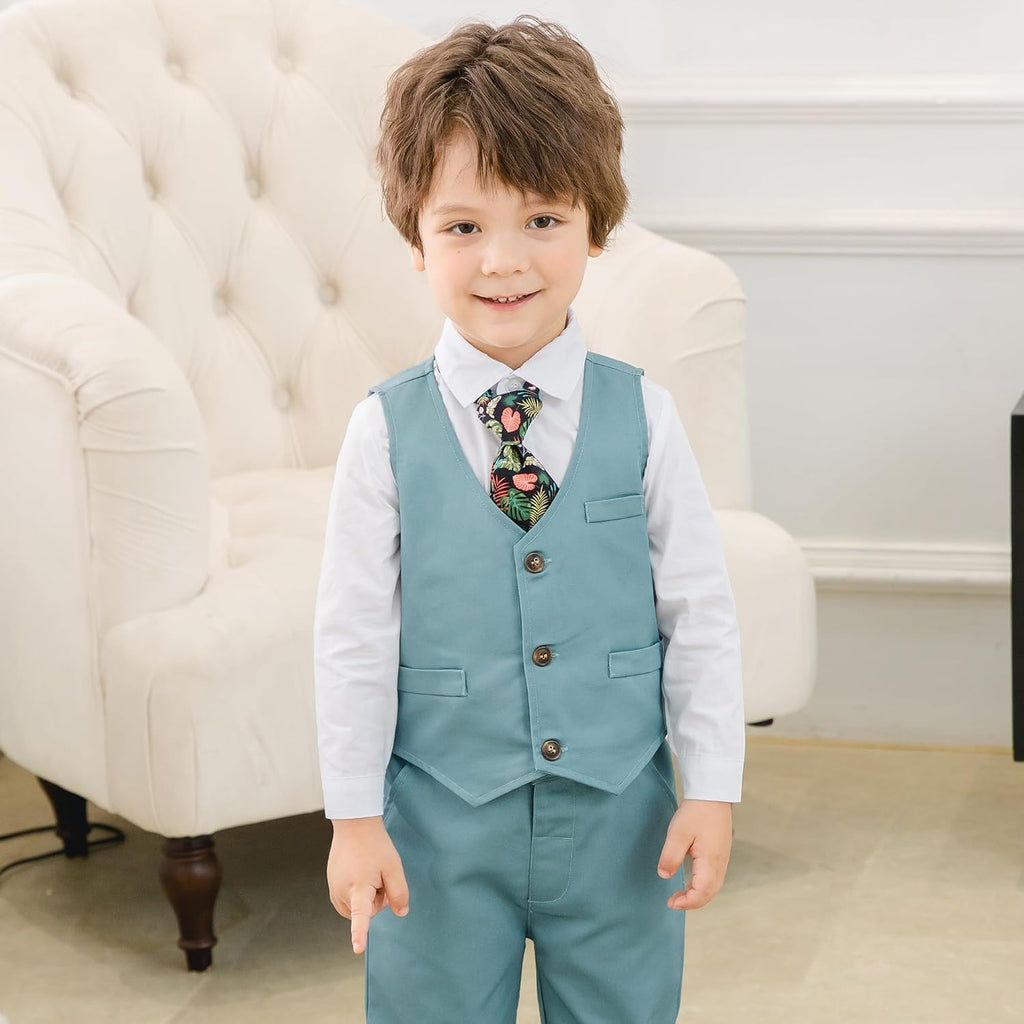 Baby Boy Clothes Outfit Suit Long Sleeve Gentleman Tuxedo Vest Wedding Birthday Party Suit
