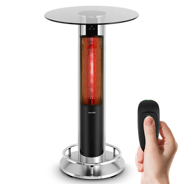 Infrared Patio Heater, Electric Patio Heater for Indoor/Outdoor Use, Portable Table Heater with Remote Control, 1500