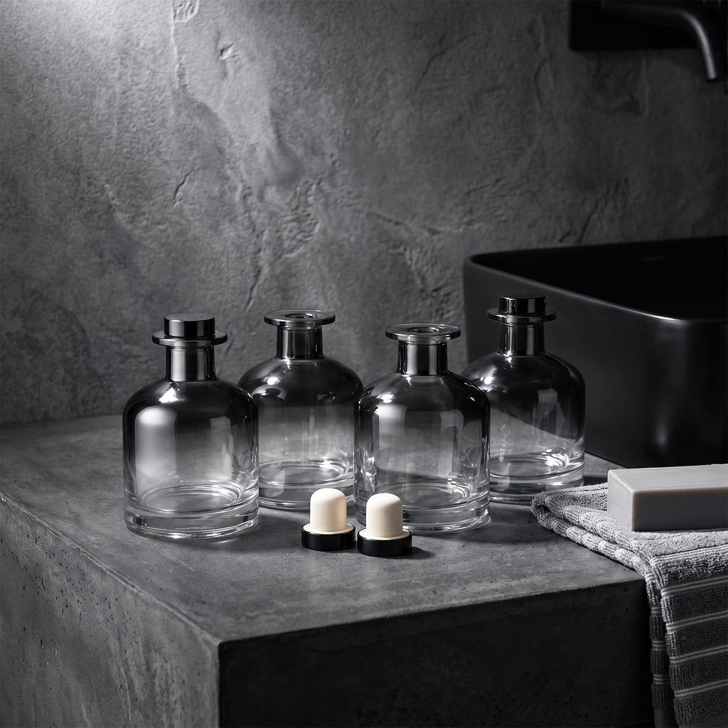 200ml Glass Bottle Reed Diffuser Bottles Fragrance Accessories 4pcs