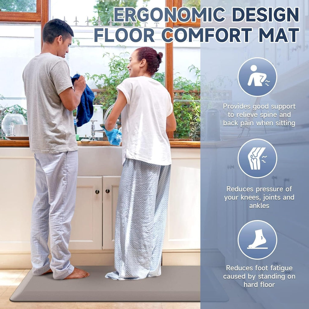 4/5 Inch Thick Kitchen Mats for Floor, Kitchen Rug for Standing | Non-Slip, Thicker, Stain Resistant, Water Resistant