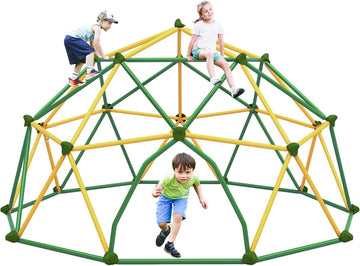 13FT Climbing Dome, Outdoor Geometric Dome Climber Play Center | Playground Climber for Kids 3-10, Supporting 1000