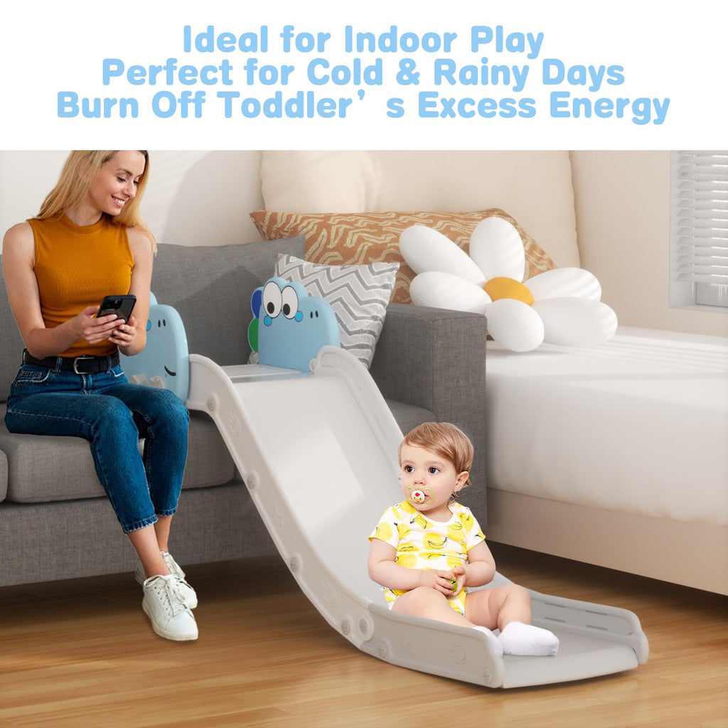 Couch Slide for Toddlers, Adjustable Indoor Sofa Slide, Blue