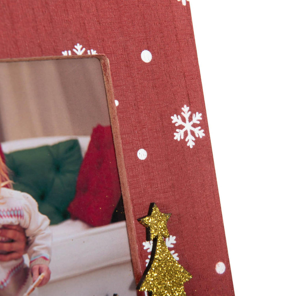 4x6 Picture Frame Christmas-Red&Green 2 Pcs in 1 set Frame can Display 4x6 Picture on the Table