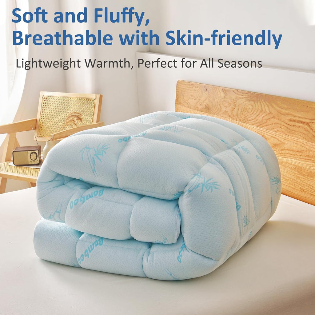 Mattress Topper Full Size - Cooling Extra Thick Breathable Viscose Made from Bamboo Mattress pad - Soft Quilted