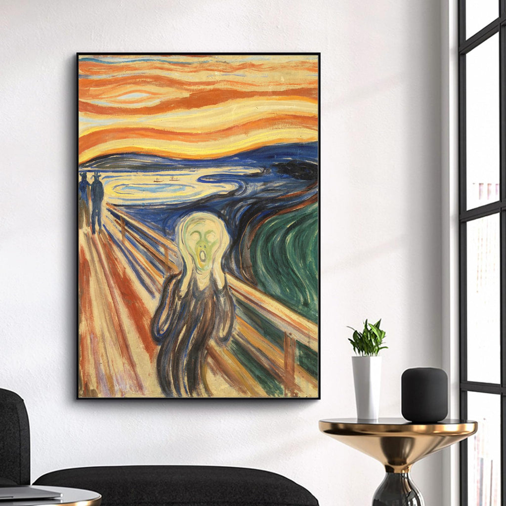Edvard Munch Nature'S Scream Poster Print - Traditional Fine Art Scenery Canvas Wall Decor Historical Illustration