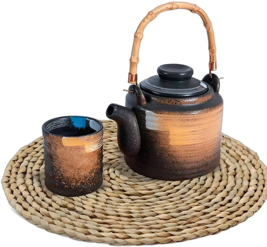 12" Round Woven Rattan Placemats,Natural Hand-Woven Water Hyacinth Placemats,Farmhouse Weave Place Mats,Rustic - Set of 6