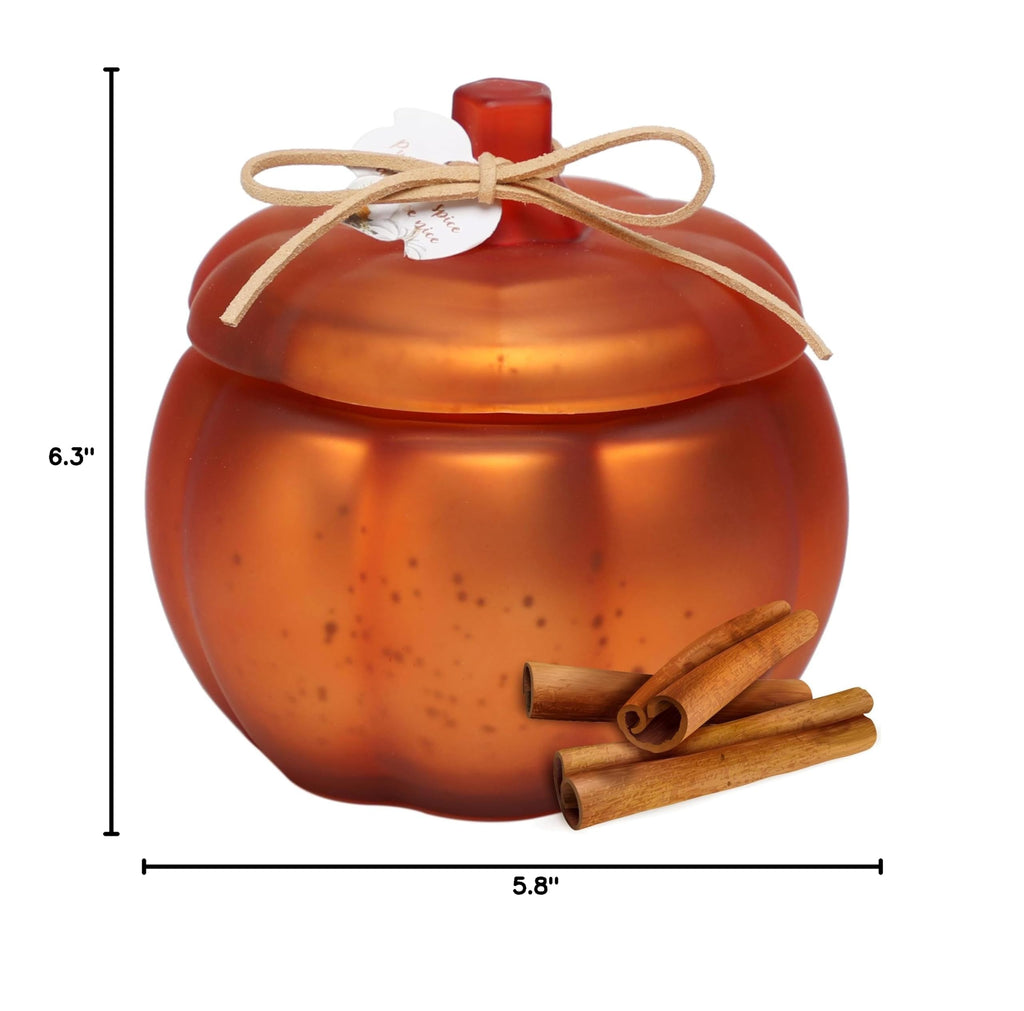 Fall Candle, Cinnamon Pumpkin Spice Candle, 12 oz Pumpkin Shaped Candles